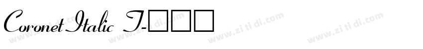 Coronet Italic T字体转换